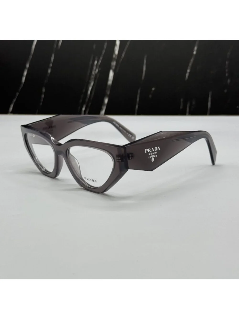NWT Prada PRC07V 27G1O1 Gray Women Eyeglasses PR C07V